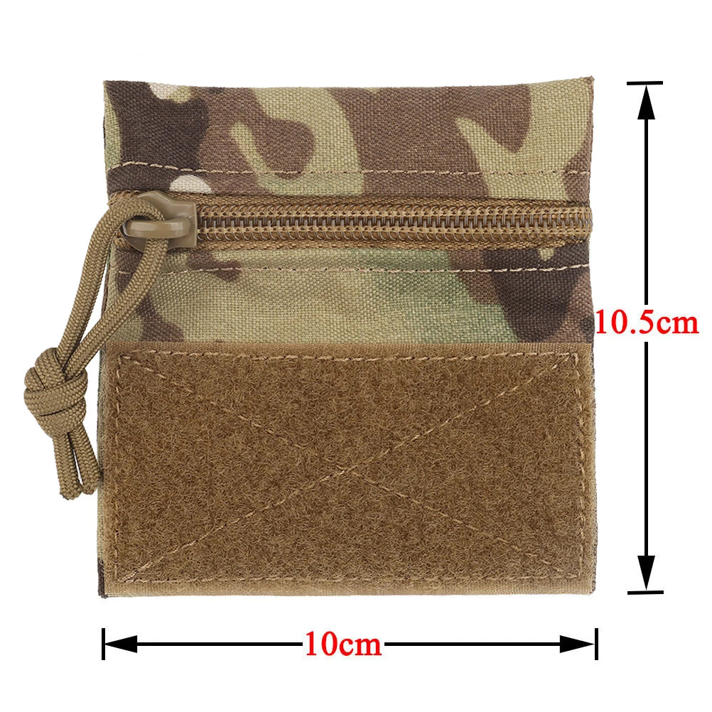 SINAIRSOFT Tactical Micro Flat Zipper Pouch Portable Storage Bag