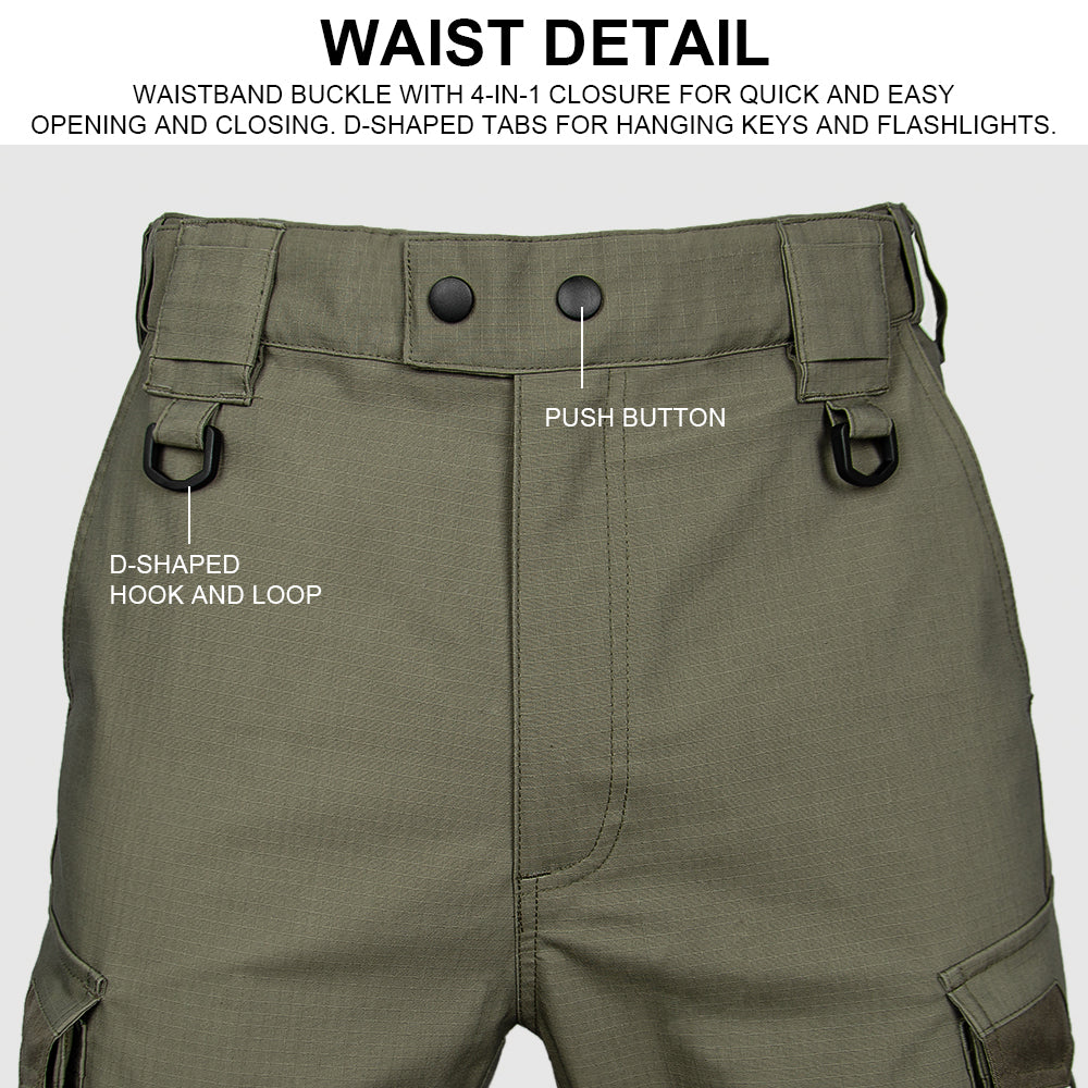 SINAIRSOFT Men's Tactical Work Pants 3D Cut Waterproof Adjustable Waist Conceal Pockets