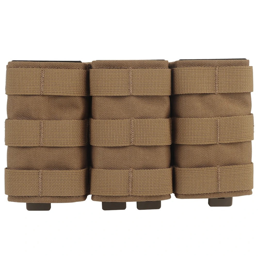 SINAIRSOFT  Tactical Triple 5.56 Magazine Pouch w/ Insert Open Top Molle Rifle Mag Holder