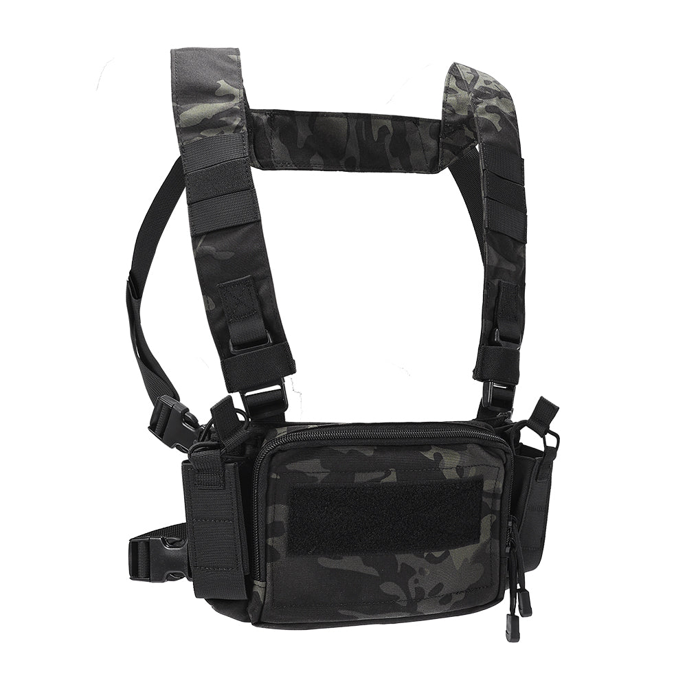 SINAIRSOFT Tactical Chest Rig Vest CRM Harness M4 5.56 Magazine Insert Flatback