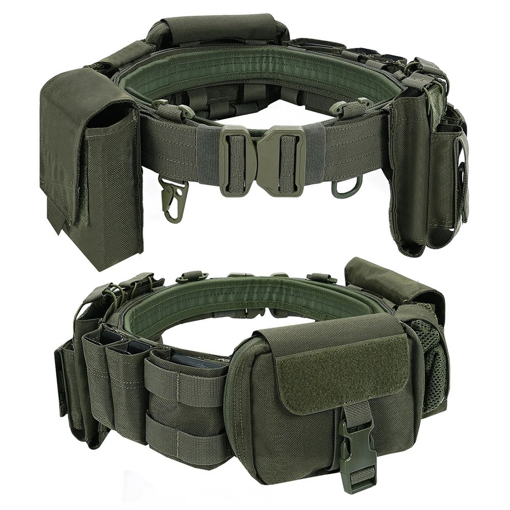 SINAIRSOFT 1000D Nylon Tactical Belt Set with Double Belt 5.56/7.62 Magazine Pouch