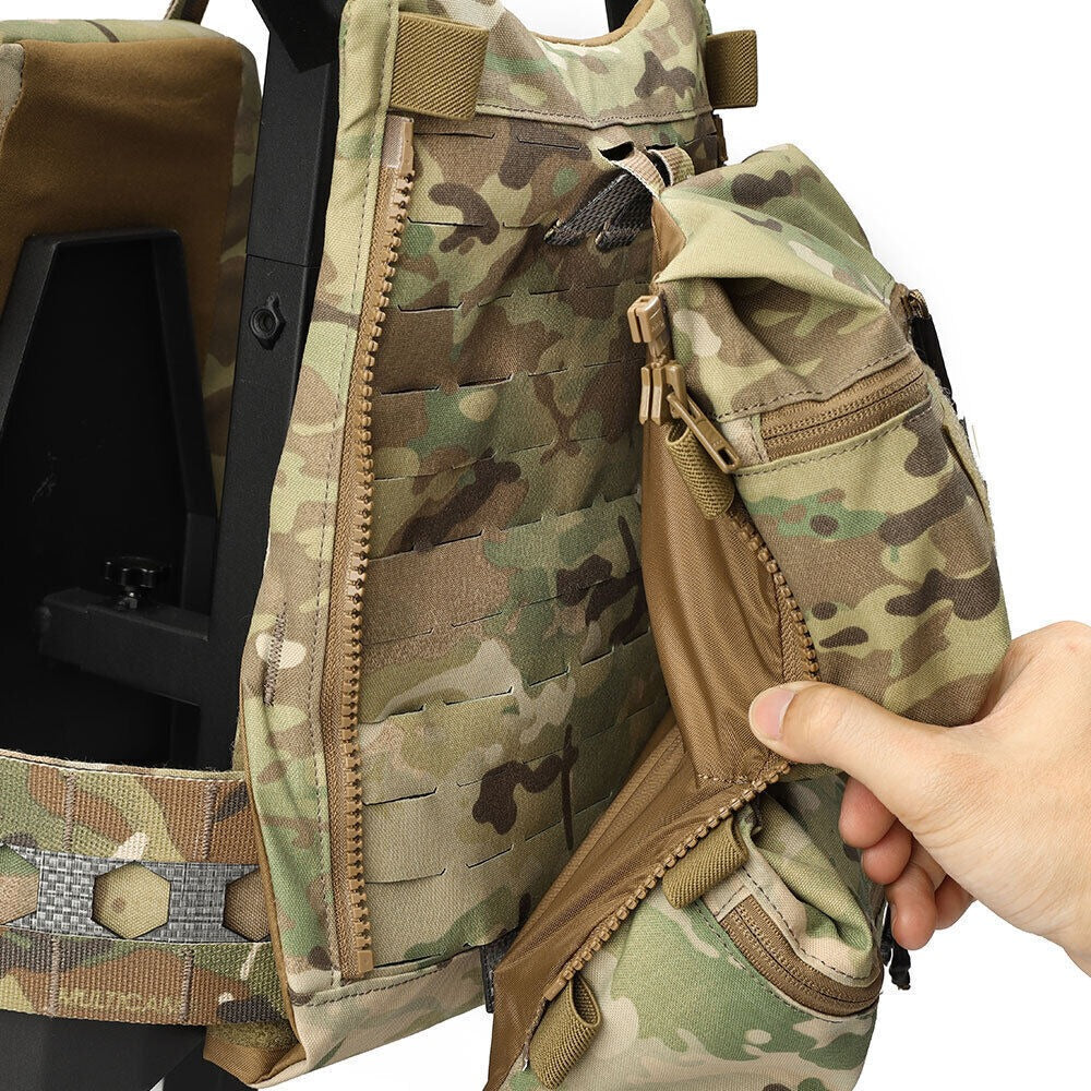 EMERSONGEAR With Zipper Double Pouch for FRO Style V5 Vest Back Panel