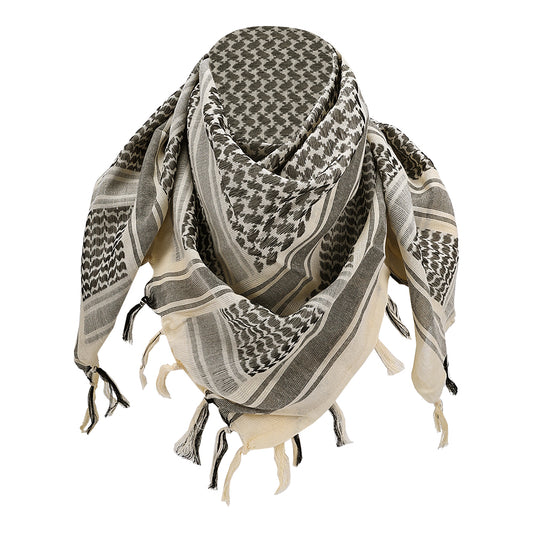 SINAIRSOFT 100% Cotton Shemagh Scarf Arab Tactical Desert Keffiyeh Head Wrap