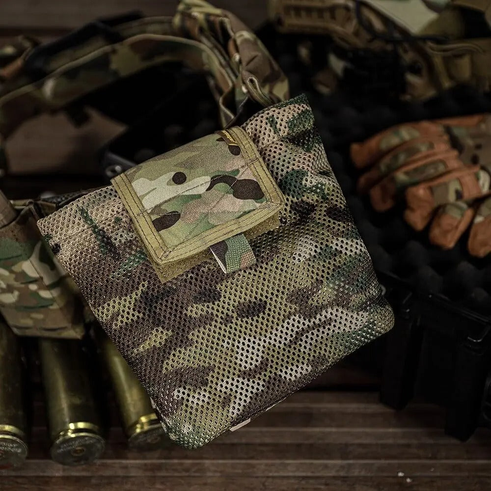 EMERSONGEAR Tactical Molle Mesh Dump Pouch Outdoor Drawstring Magazine Bag