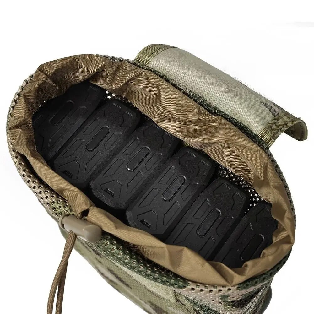 EMERSONGEAR Tactical Molle Mesh Dump Pouch Outdoor Drawstring Magazine Bag
