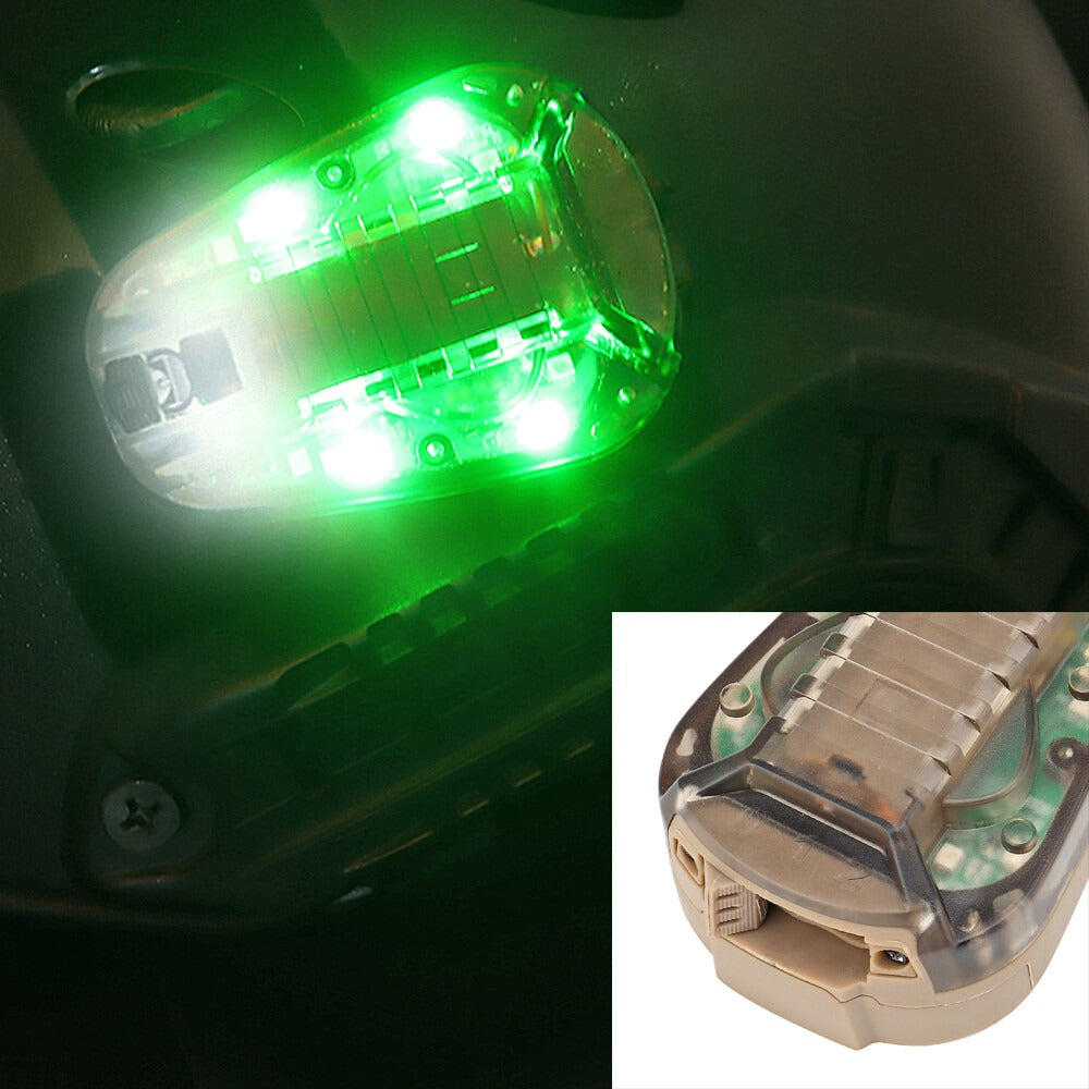 SINAIRSOFT Tactical Airsoft Red Green Manta Strobe Light Helmet Lamp Flash