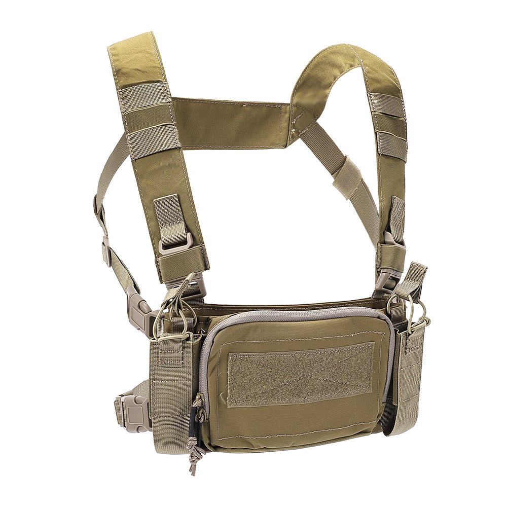 SINAIRSOFT Tactical Chest Rig Vest CRM Harness M4 5.56 Magazine Insert Flatback
