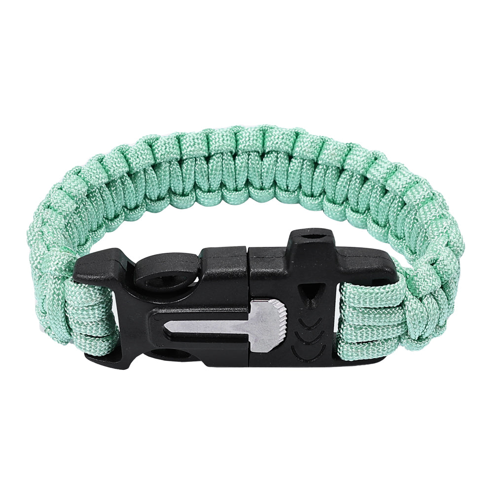 SINAIRSOFT Survival Paracord Bracelet Survival Kit Fire Starter Camping Rope Whistle