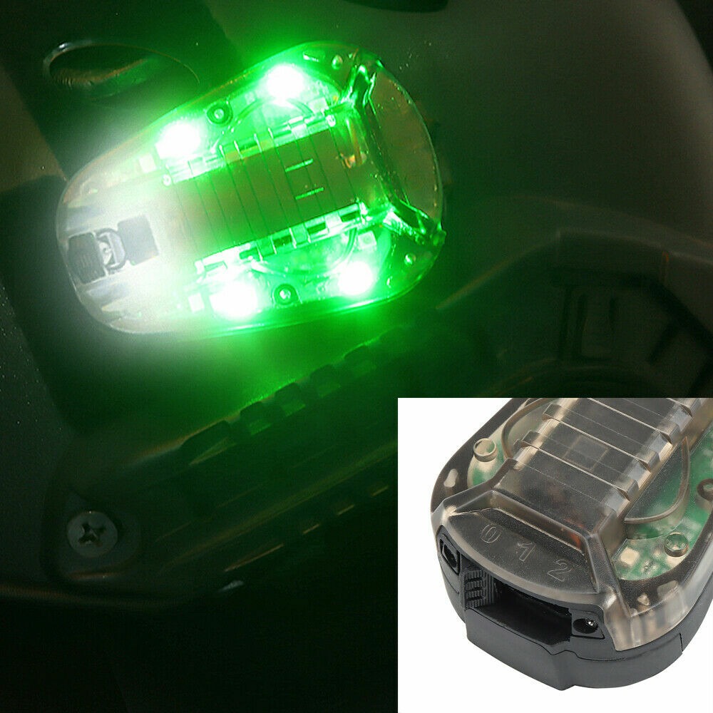 SINAIRSOFT Tactical Airsoft Red Green Manta Strobe Light Helmet Lamp Flash