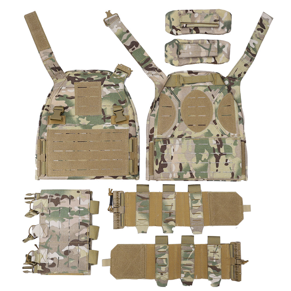 SINAIRSOFT Tactical Vest Adjustable CS Plate Carried Vest Quick Release laser cut