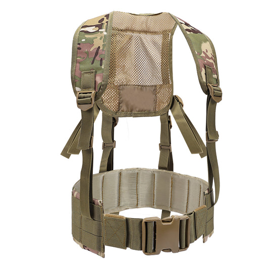SINAIRSOFT Tactical Waist Belt MOLLE  Harness Shoulder Battle Belt Chest Rig