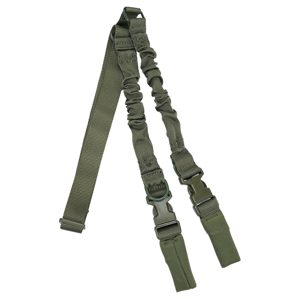 SINAIRSOFT Tactical Two Dual Point Sling Adjustable Bungee Hunting Rifle Gun Airsoft Strap