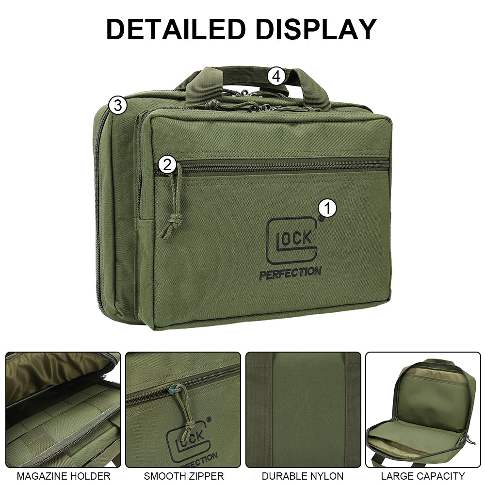 SINAIRSOFT Tactical Pistol Portable Storage Carry Bag Dual Gun Tool Case