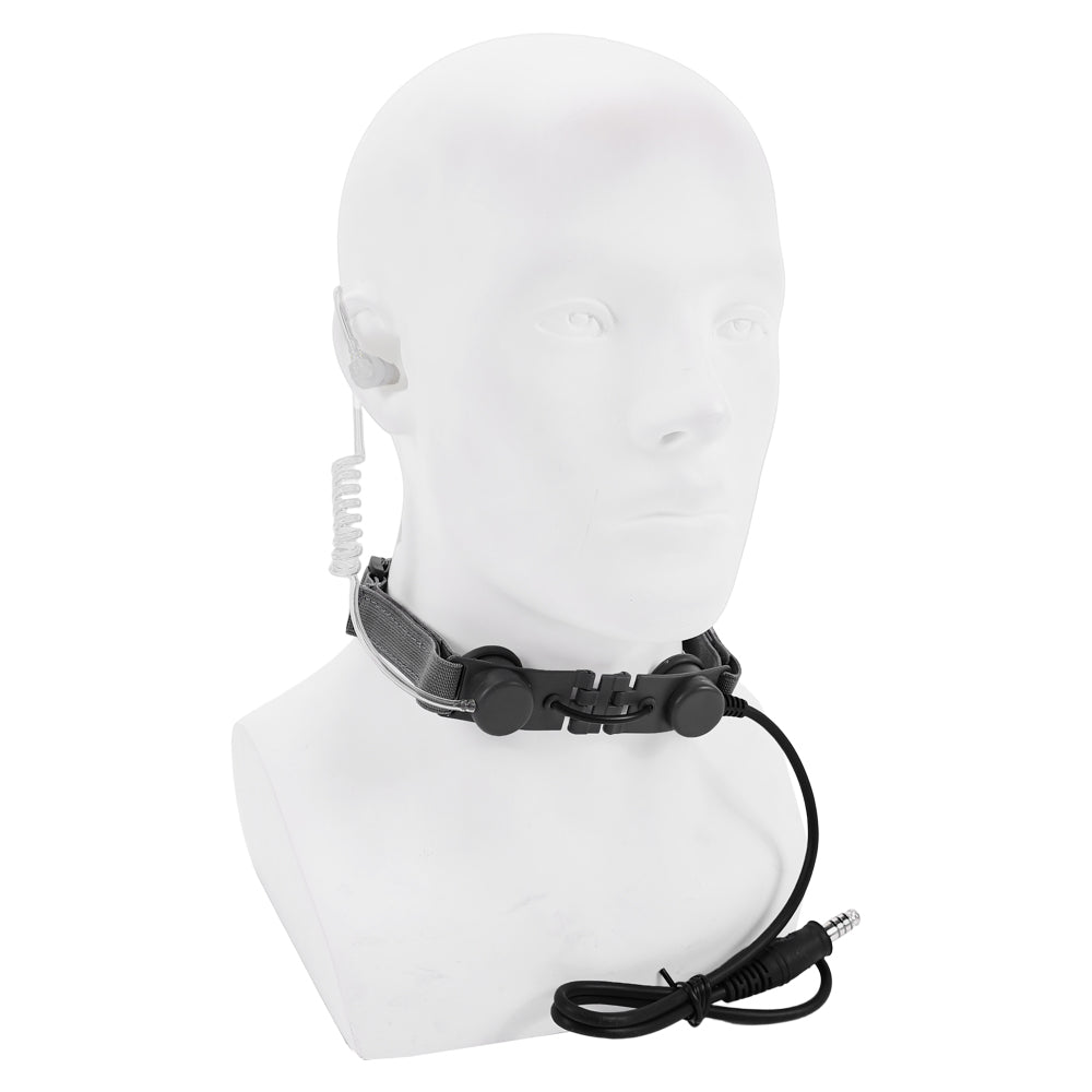 SINAIRSOFT Tactical Throat Vibration Mic Headset Microphone NATO Plug for Radio