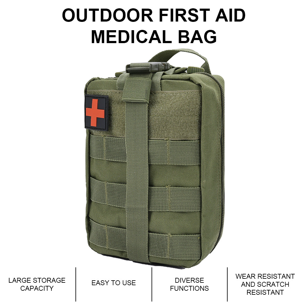 SINAIRSOFT Tactical First Aid Kit Survival Kit Molle Rip-Away EMT Pouch Bag Medical Pack