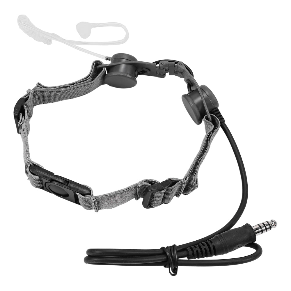 SINAIRSOFT Tactical Throat Vibration Mic Headset Microphone NATO Plug for Radio