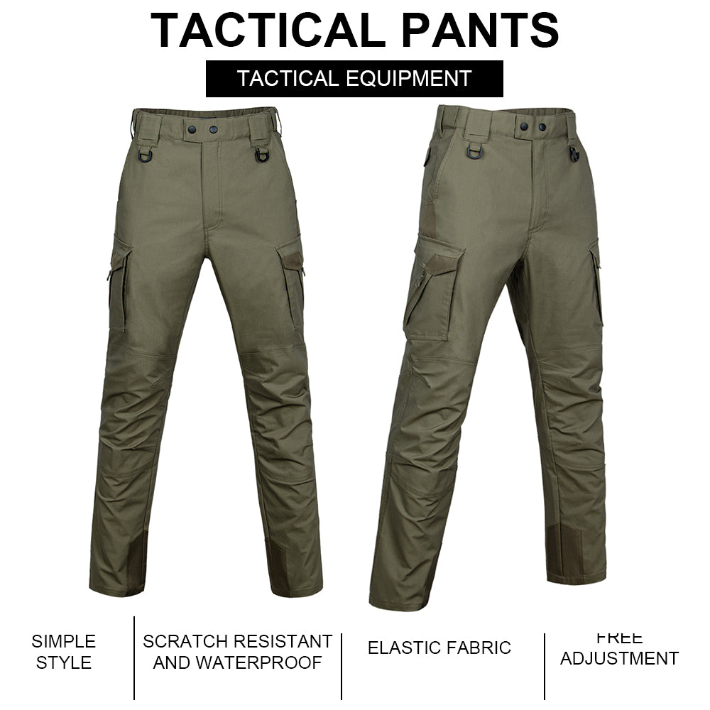SINAIRSOFT Men's Tactical Work Pants 3D Cut Waterproof Adjustable Waist Conceal Pockets