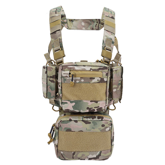 SINAIRSOFT Tactical Chest Rig Combat Vest MOLLE Carrier w/ Rifle Pistol Magazine Pouch