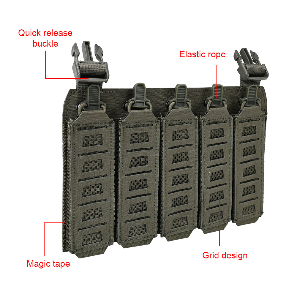 SINAIRSOFT Tactical MP5 MP7 Magazine Pouch Vest Chest Rig Mount