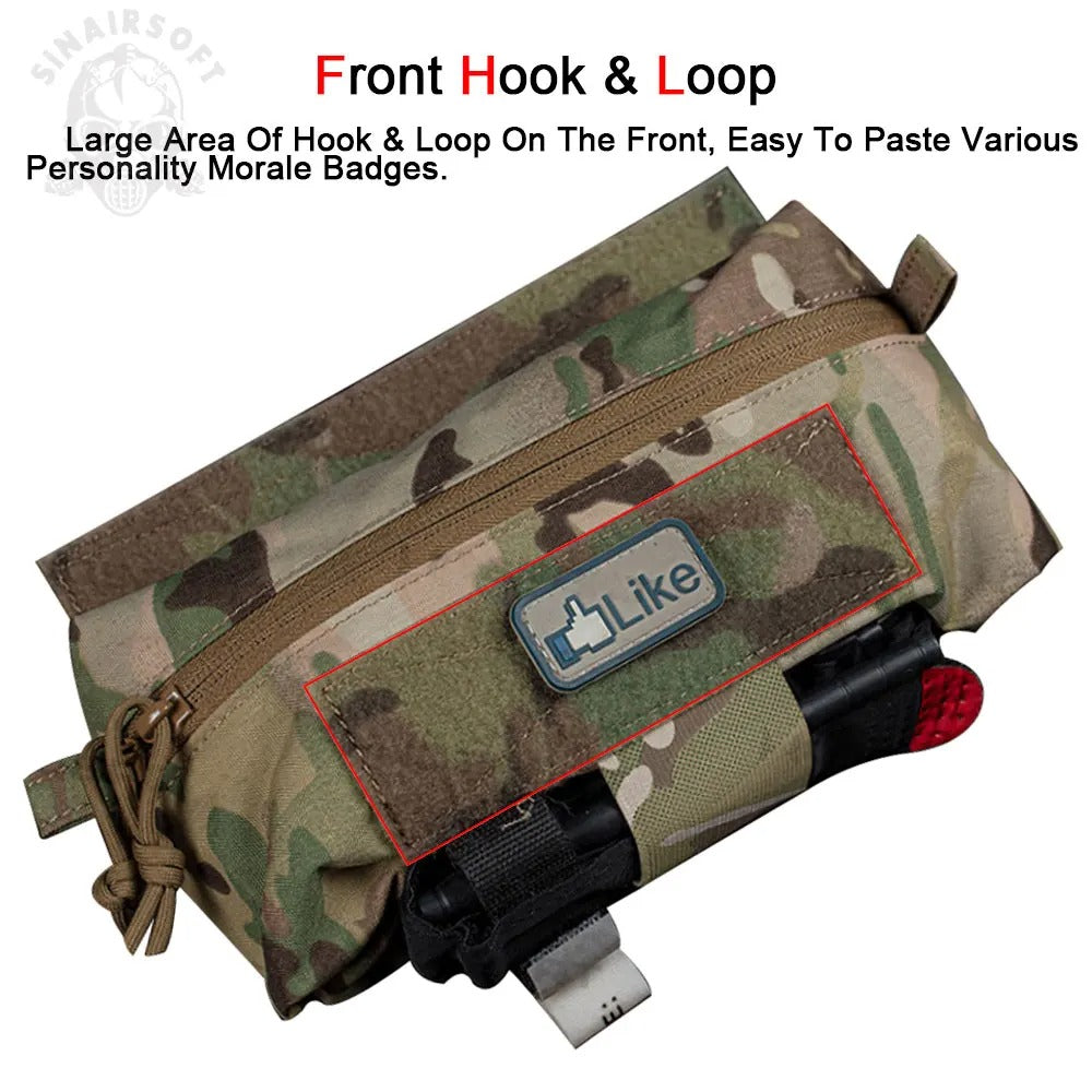 SINAIRSOFT Pouch Front Panel Abdominal Bag for JPC AVS MK3 Tactical Vest Chest Rig