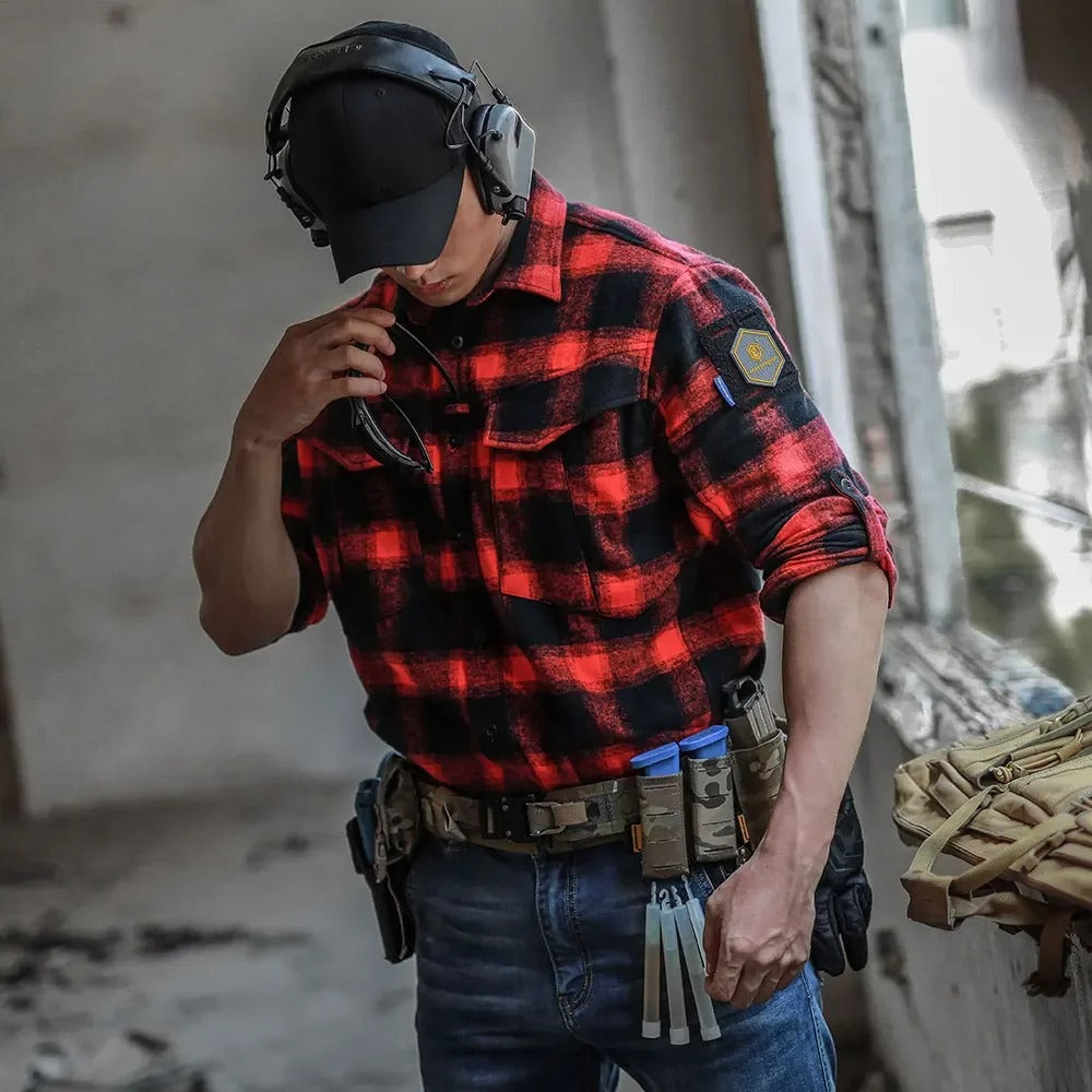 Emersongear Blue Label "Longicorn" Flannel Shirts Tactical Ergonomic T-shirts