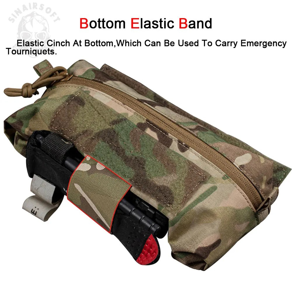 SINAIRSOFT Pouch Front Panel Abdominal Bag for JPC AVS MK3 Tactical Vest Chest Rig