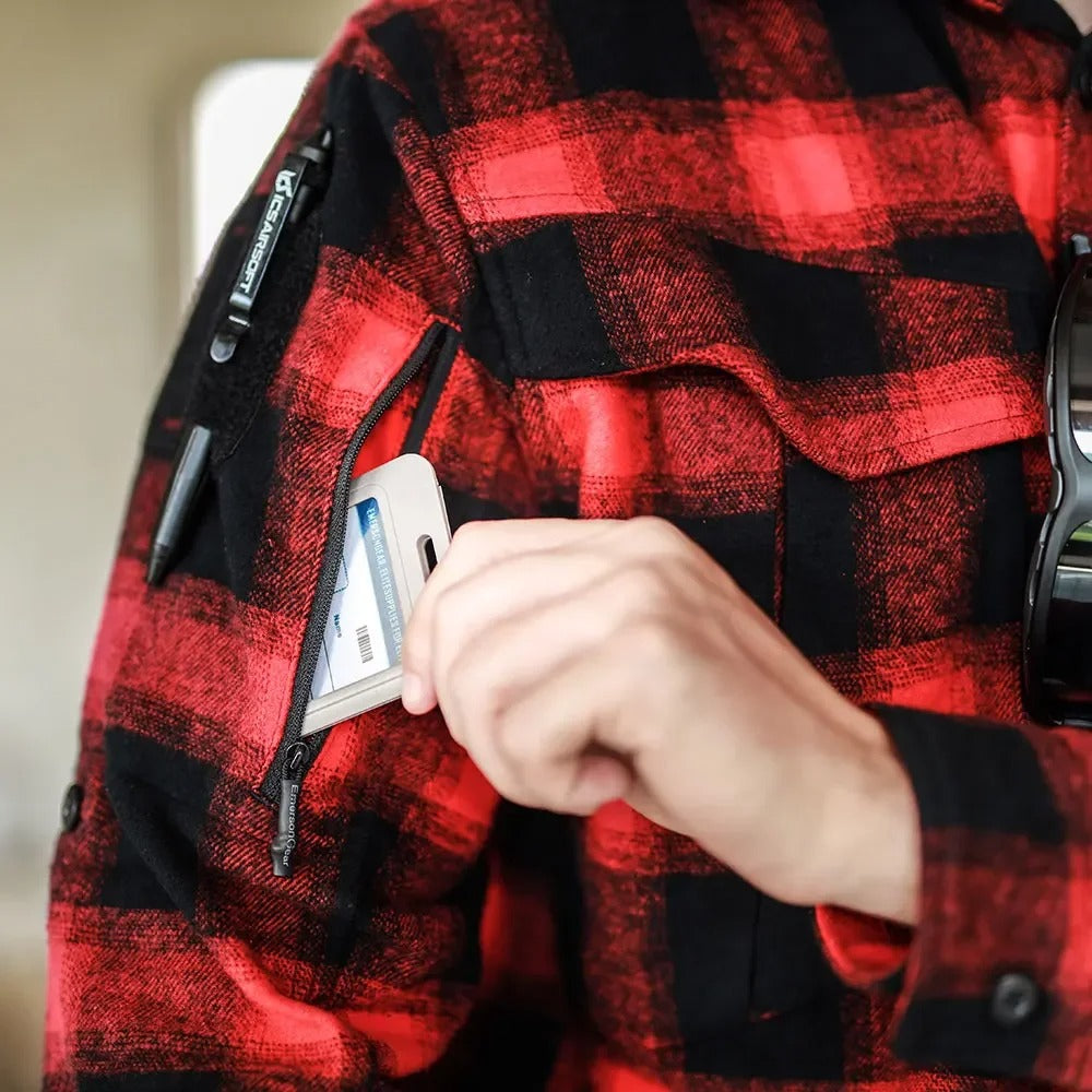 Emersongear Blue Label "Longicorn" Flannel Shirts Tactical Ergonomic T-shirts