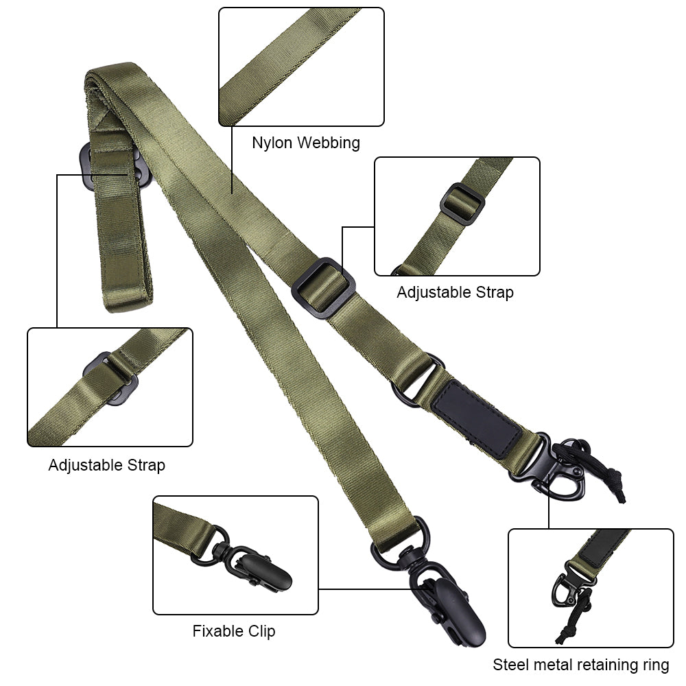 SINAIRSOFT Tactical MS2 QD Two 2 Point Quick Detach Sling Strap