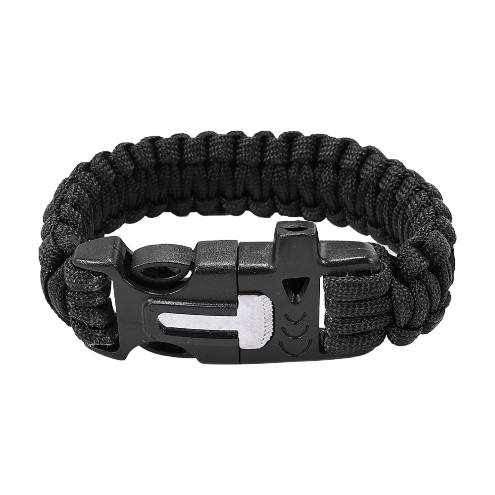 SINAIRSOFT Survival Paracord Bracelet Survival Kit Fire Starter Camping Rope Whistle