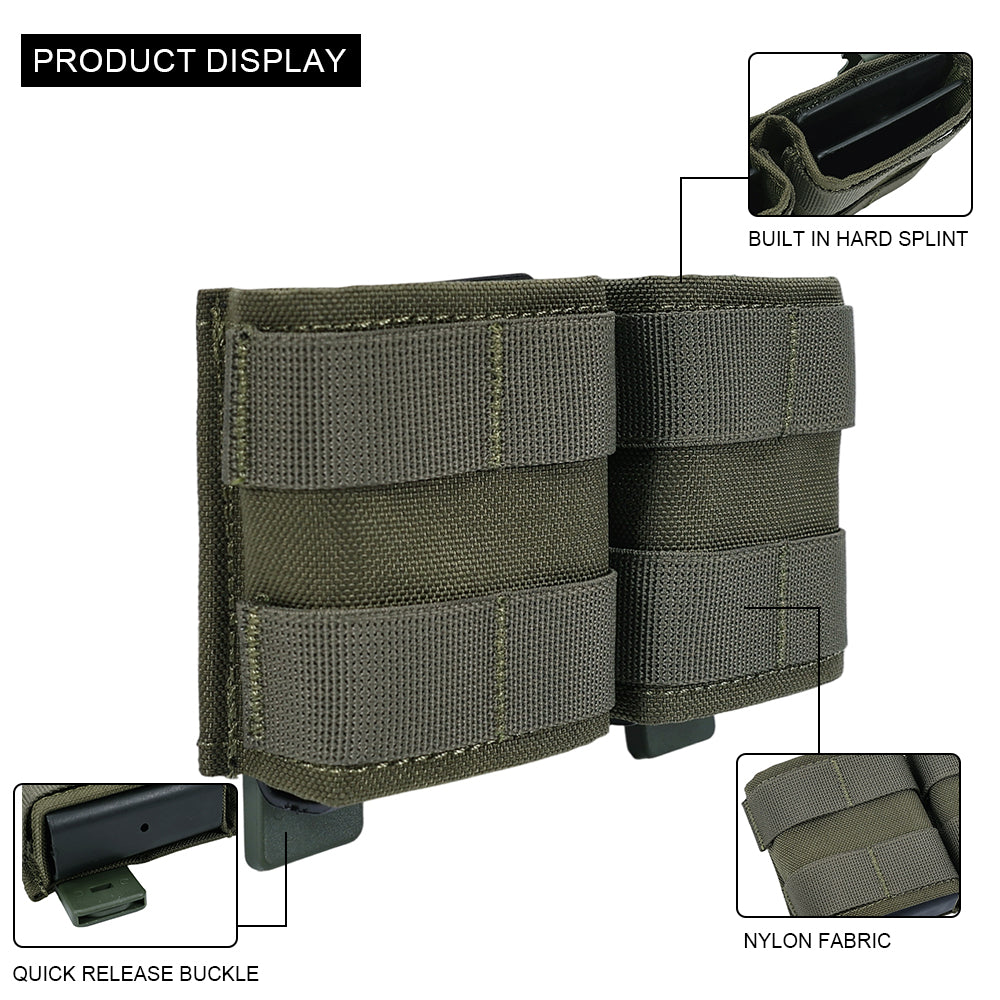 SINAIRSOFT Tactical 5.56mm Double KYWI Molle Magazine Pouch
