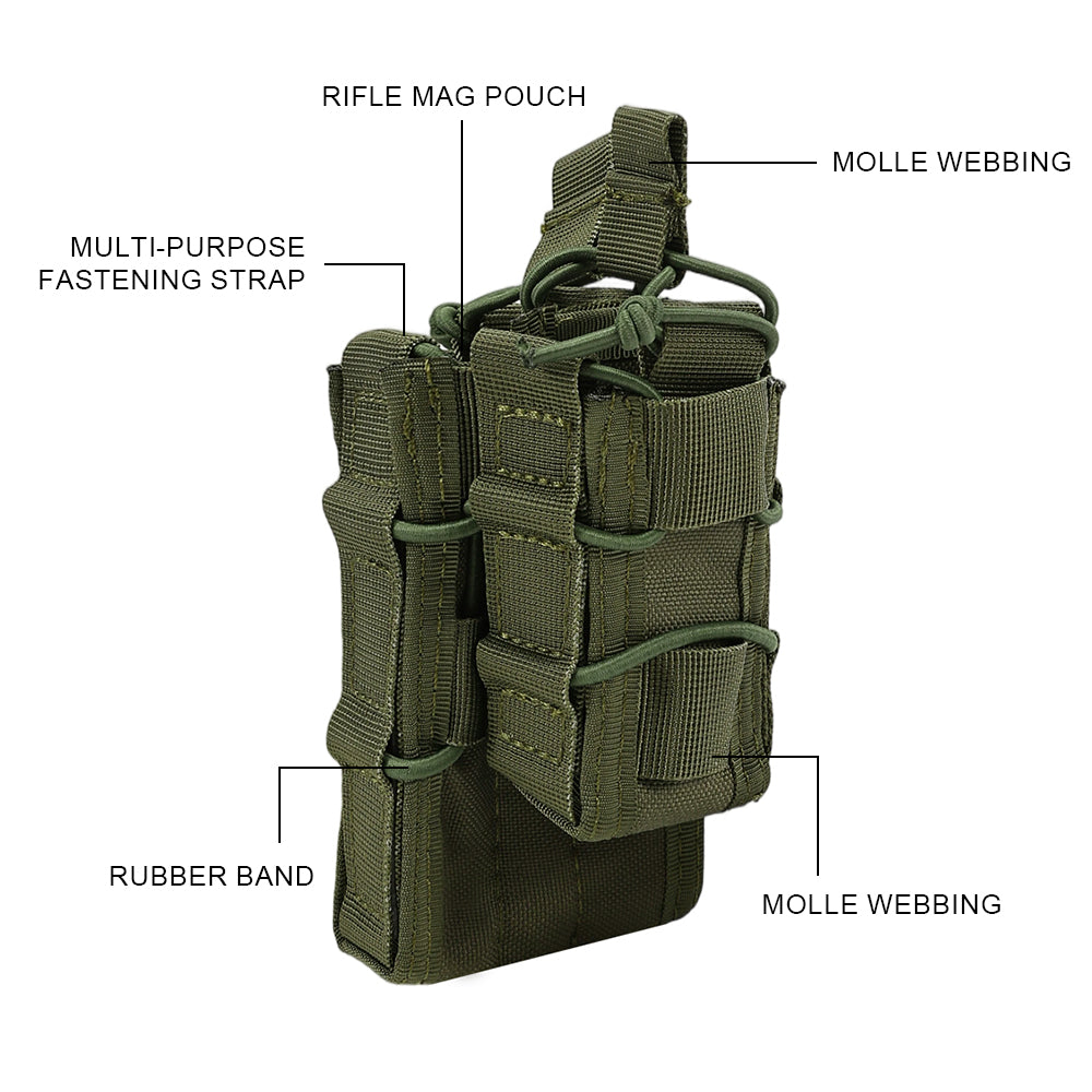 SINAIRSOFT Molle 5.56 7.62 Single Double Magazine Pouch Vest Pouches Waist Bag