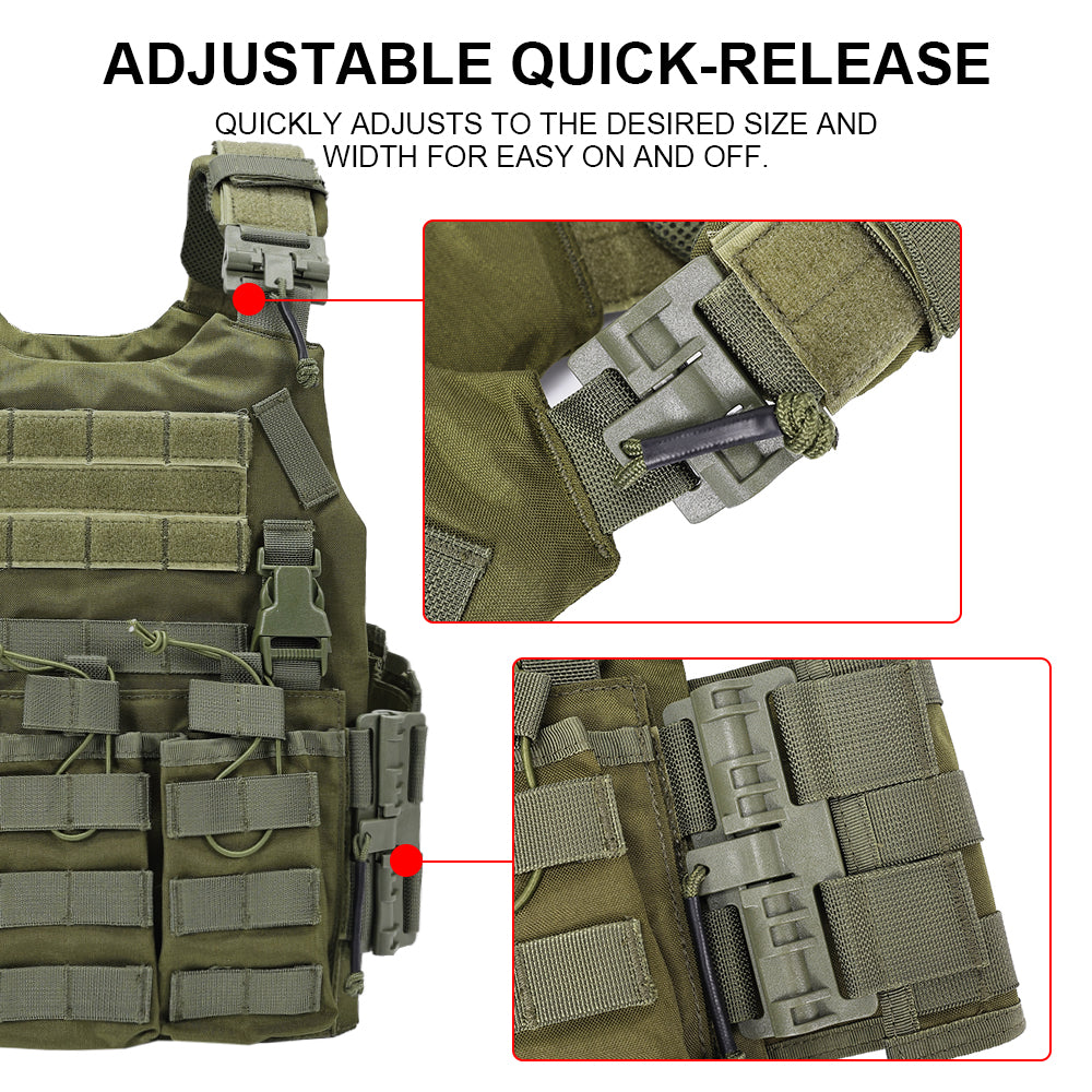 SINAIRSOFT Tactical Quick Release Vest Lightweight Utility Molle