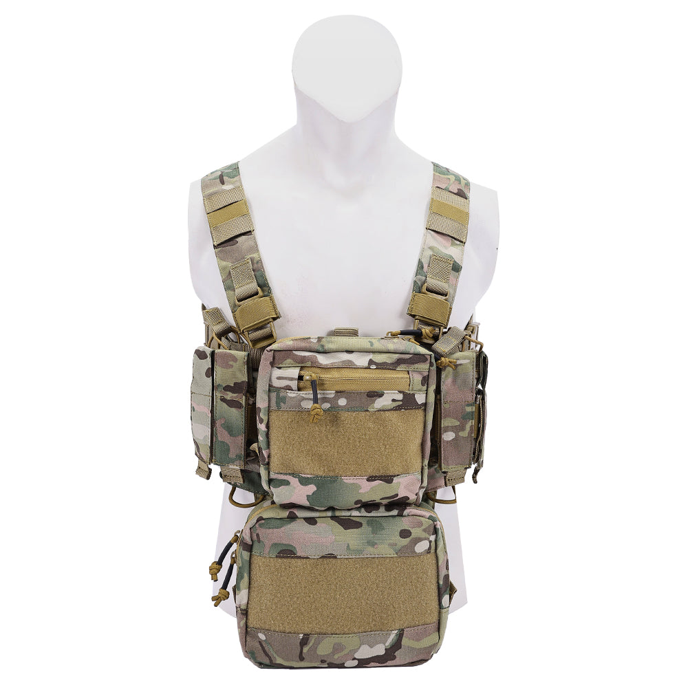 SINAIRSOFT Tactical Chest Rig Combat Vest MOLLE Carrier w/ Rifle Pistol Magazine Pouch