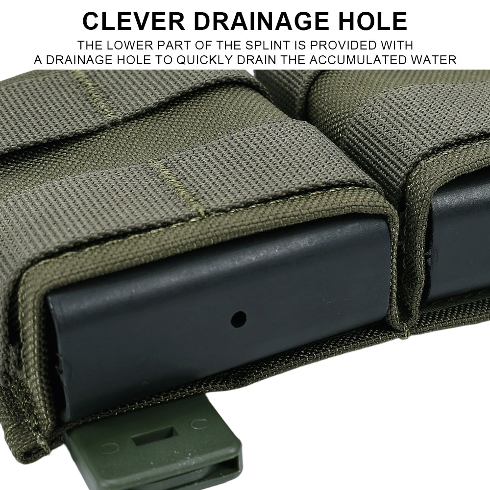 SINAIRSOFT Tactical 5.56mm Double KYWI Molle Magazine Pouch