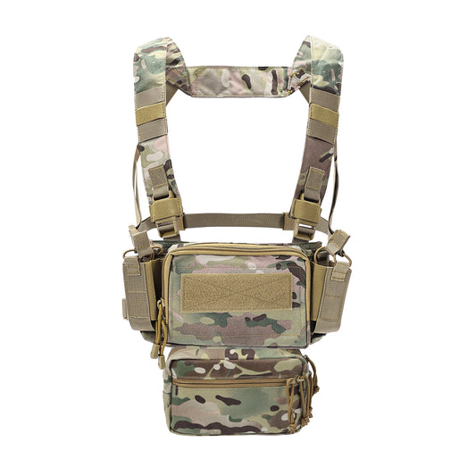 SINAIRSOFT Tactical Chest Rig Vest Modular Recon Harness Pack w/ Magazine Pouch Bag