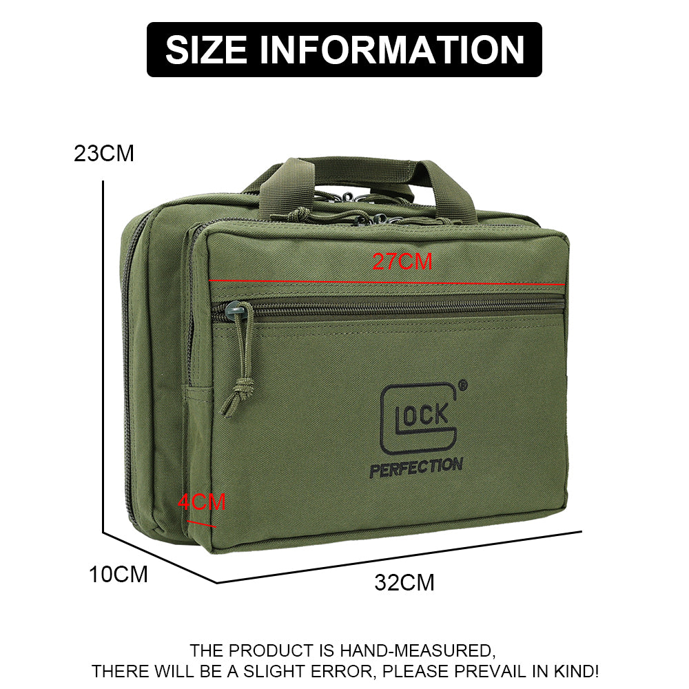 SINAIRSOFT Tactical Pistol Portable Storage Carry Bag Dual Gun Tool Case