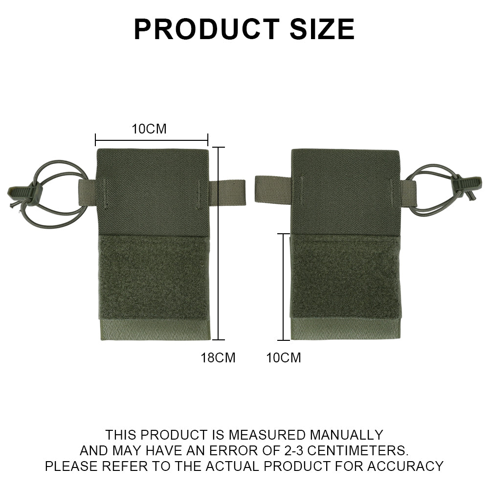SINAIRSOFT Tactical Side Radio Pouch 2PCS Walkie Talkies Elastic Mag Pouch for Vest