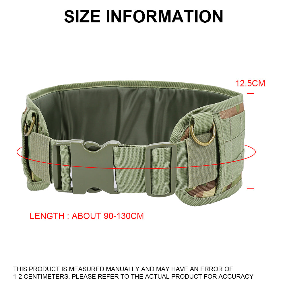 SINAIRSOFT Tactical MOLLE Waist Belt Padded Patrol Combat Battle Outer Soft Belt
