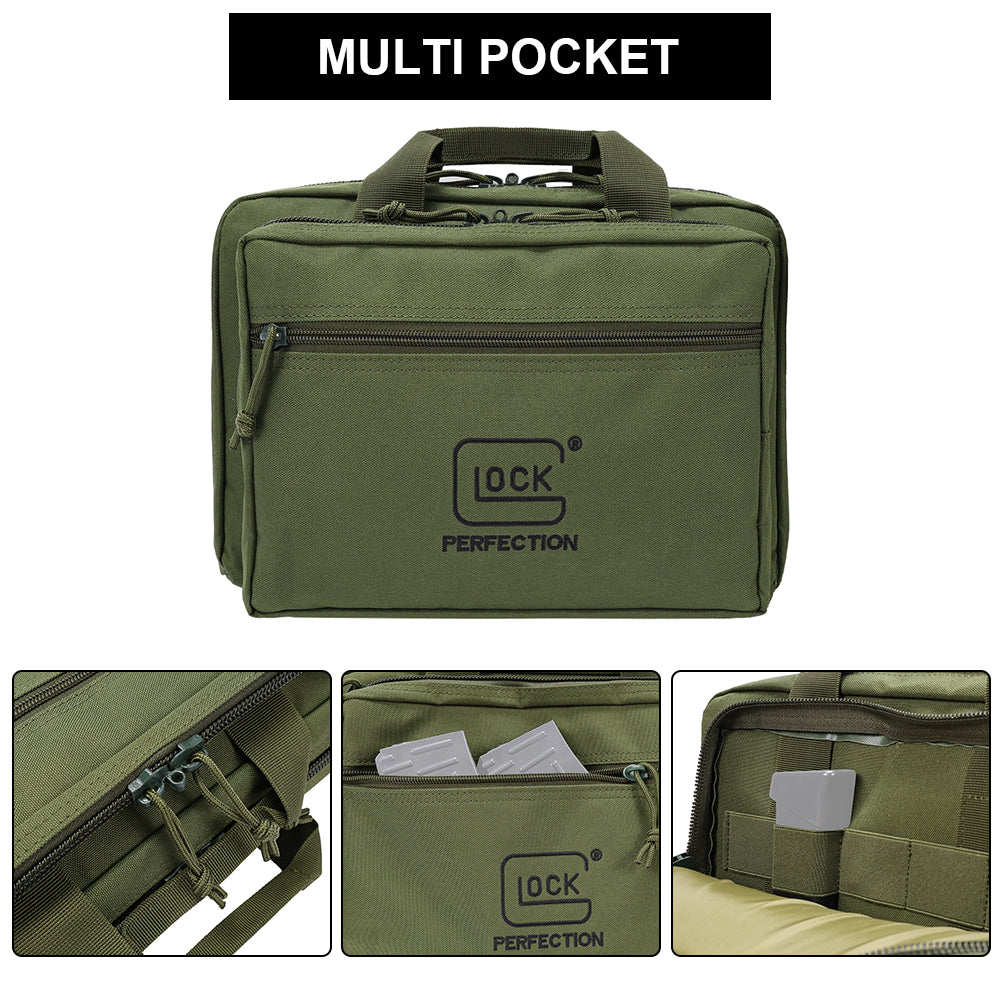 SINAIRSOFT Tactical Pistol Portable Storage Carry Bag Dual Gun Tool Case