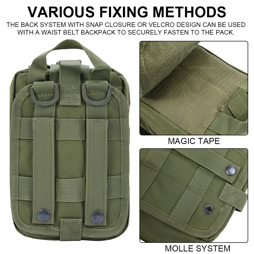 SINAIRSOFT Tactical First Aid Kit Survival Kit Molle Rip-Away EMT Pouch Bag Medical Pack