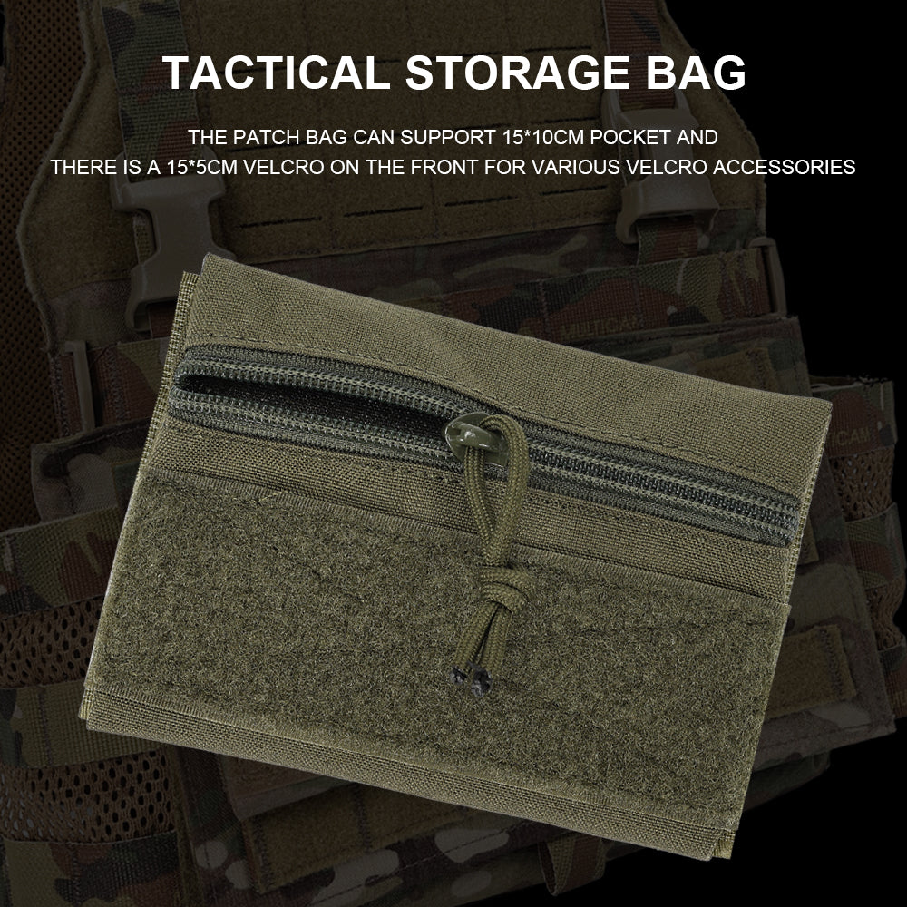 SINAIRSOFT Tactical Micro Flat Zipper Pouch Portable Storage Bag