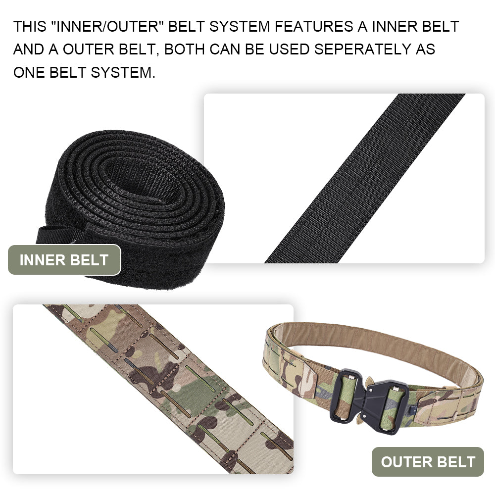 SINAIRSOFT Tactical Quick Release Metal Buckle 2 Inch Combat Belt