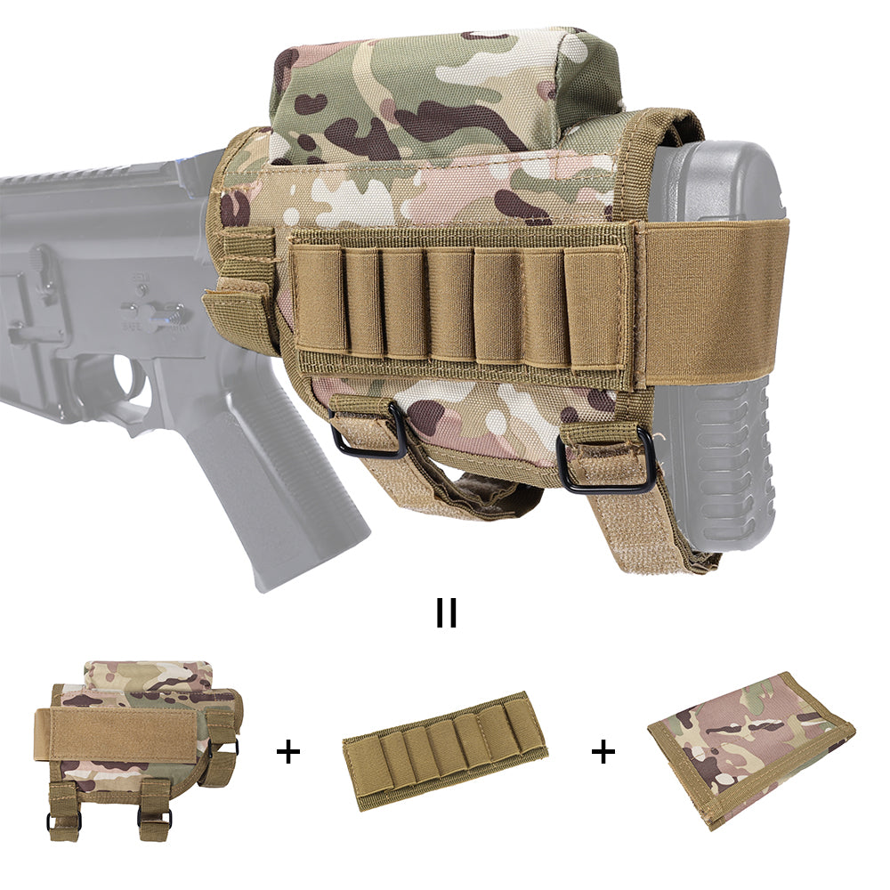 SINAIRSOFT Adjustable Tactical Rifle Comb Raiser Butt Stock Holder Cheek Rest Bag