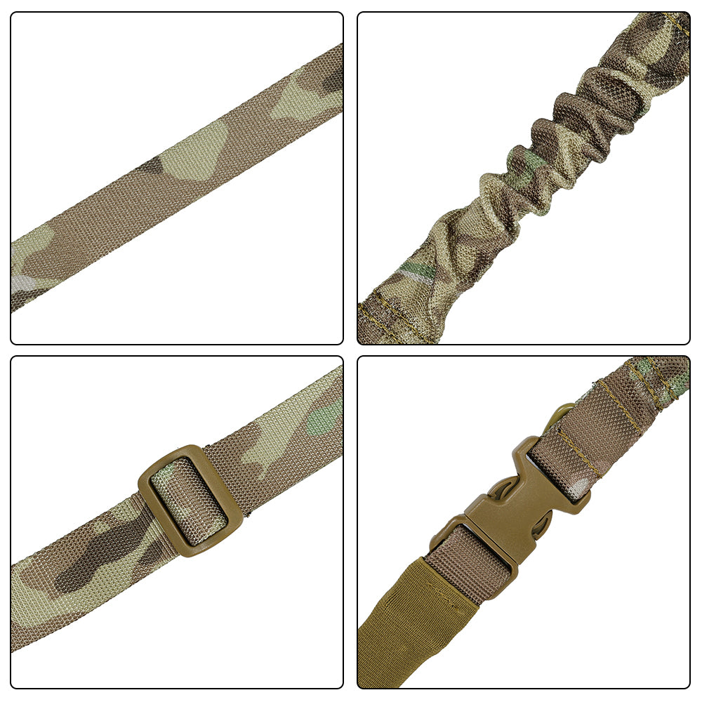 SINAIRSOFT Tactical Two Dual Point Sling Adjustable Bungee Hunting Rifle Gun Airsoft Strap