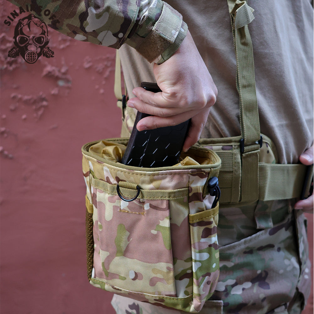 SINAIRSOFT Tactical Magazine Utility Drop Dump Pouch Molle Gun Ammo Carry Bag