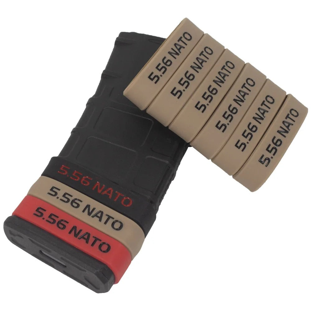 SINAIRSOFT 5Pcs/Pack Tactical Magazine Marking Band Airsoft Rifle Elastic Mag Rubber Ring 5.56