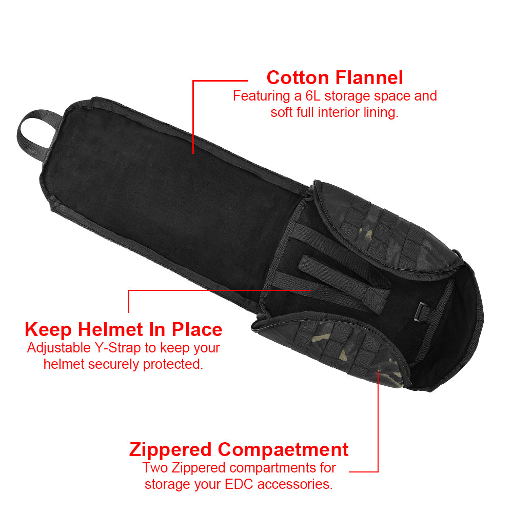 SINAIRSOFT Tactical Helmet Bag Molle Handbag Carrier Protective Case