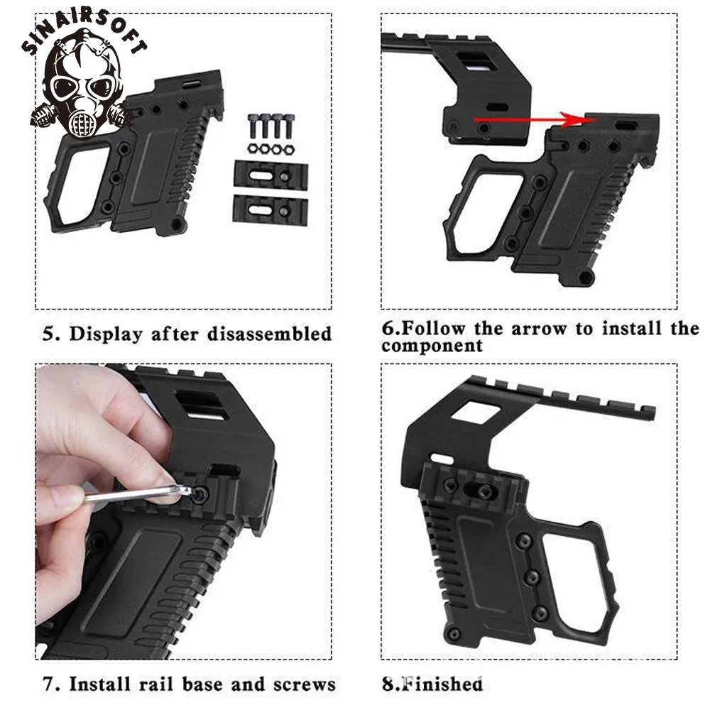 SINAIRSOFT Tactical Laser Sight Scope Mount Rail Base Pistol Kit