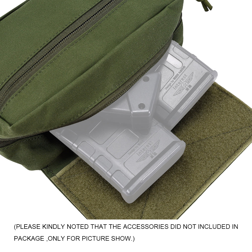 SINAIRSOFT Tactical Drop Pouch Front Sub Abdominal Carrying Kit Bag for Tactical Chest Rig