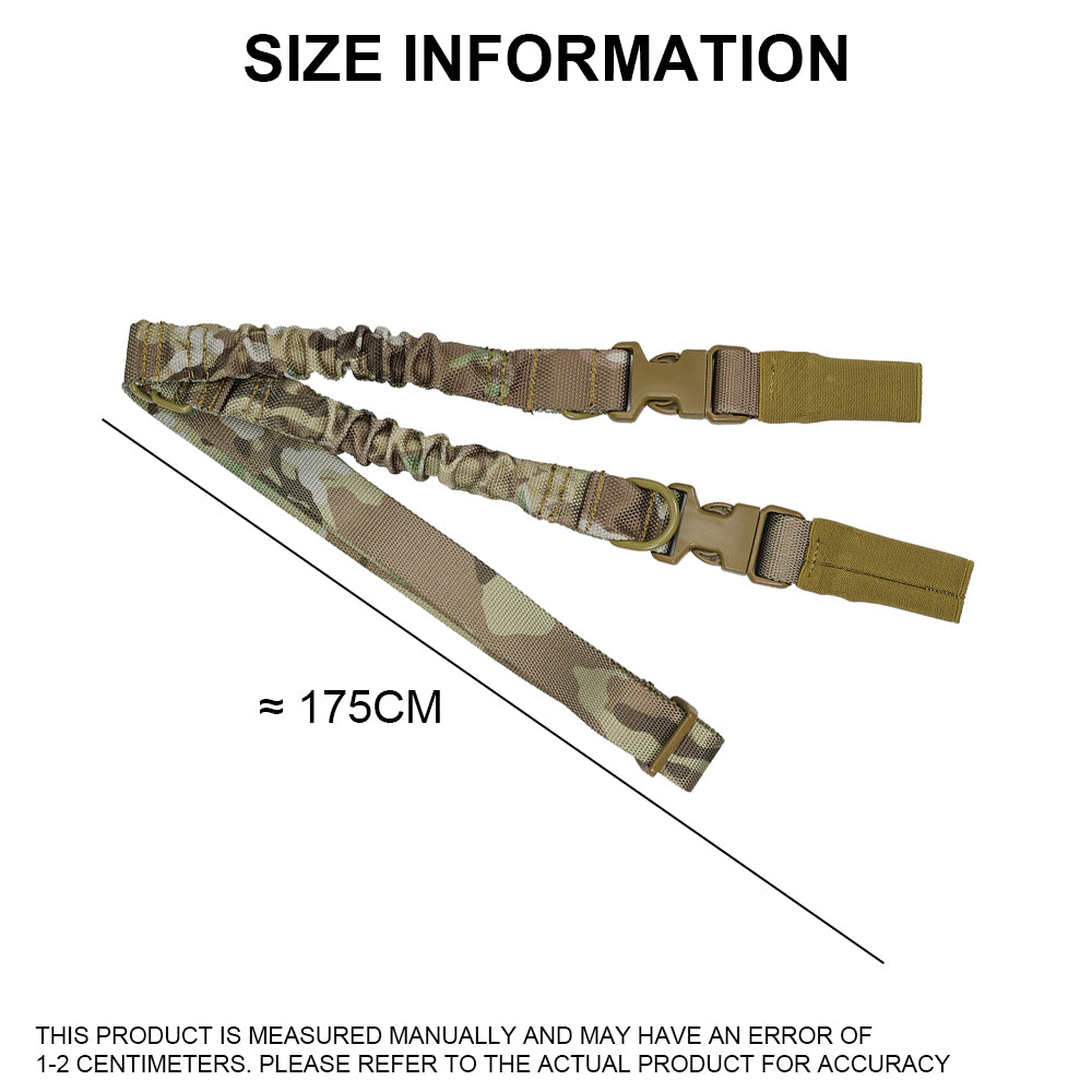 SINAIRSOFT Tactical Two Dual Point Sling Adjustable Bungee Hunting Rifle Gun Airsoft Strap